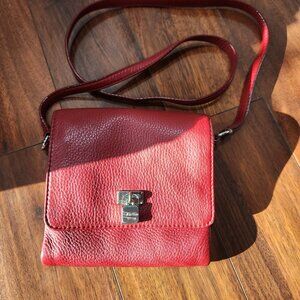 Calvin Klein Red crossbody wallet purse